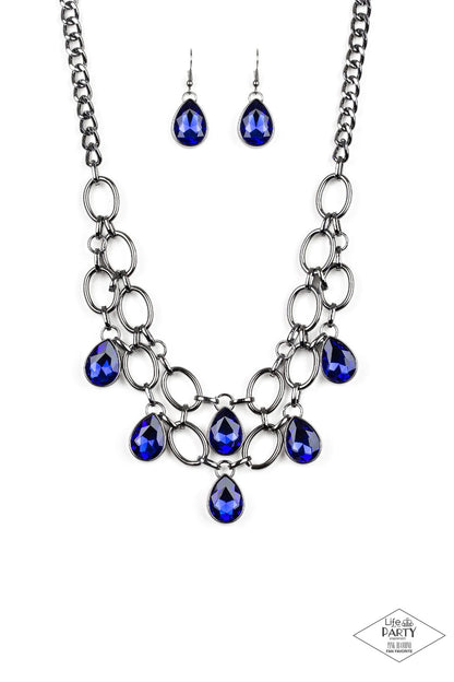 Show-Stopping Shimmer-Blue Necklace