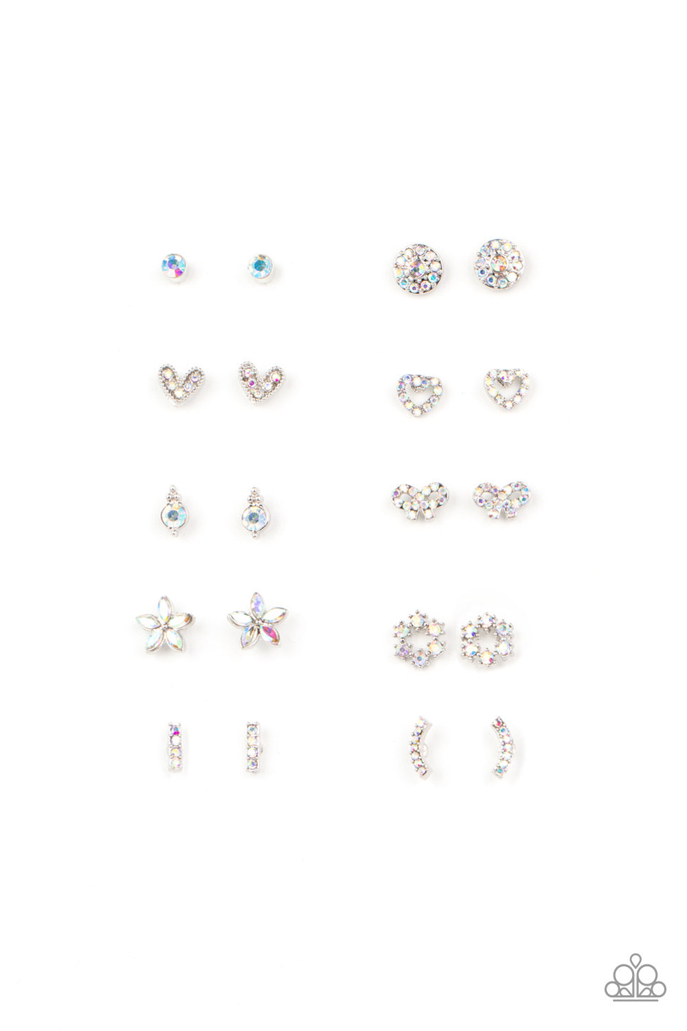 Starlet Shimmer Earring-Iridescent Rhinestones