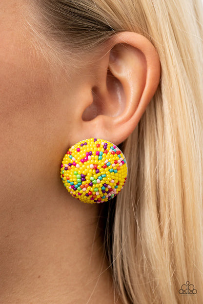 Kaleidoscope Sky - Yellow Post Earrings